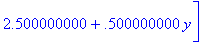 vector([2.250000000+.250000000*x+.250000000*y, 9/2-...